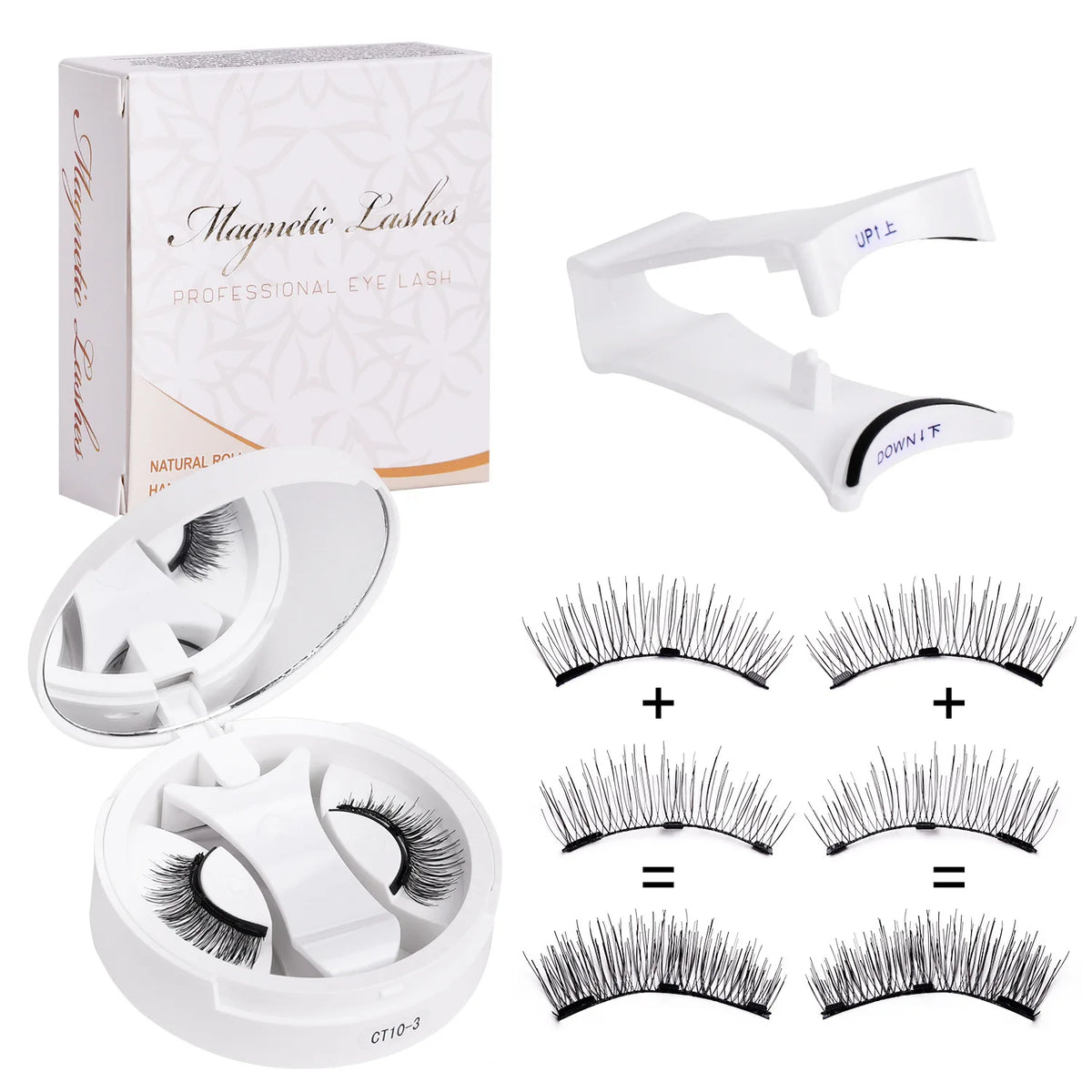 Reusable Magnetic Eyelashes Kit with Applicator (2 pairs) – False Eyelashes, view 9