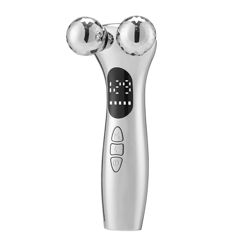 Microcurrent Facial Roller – Silver