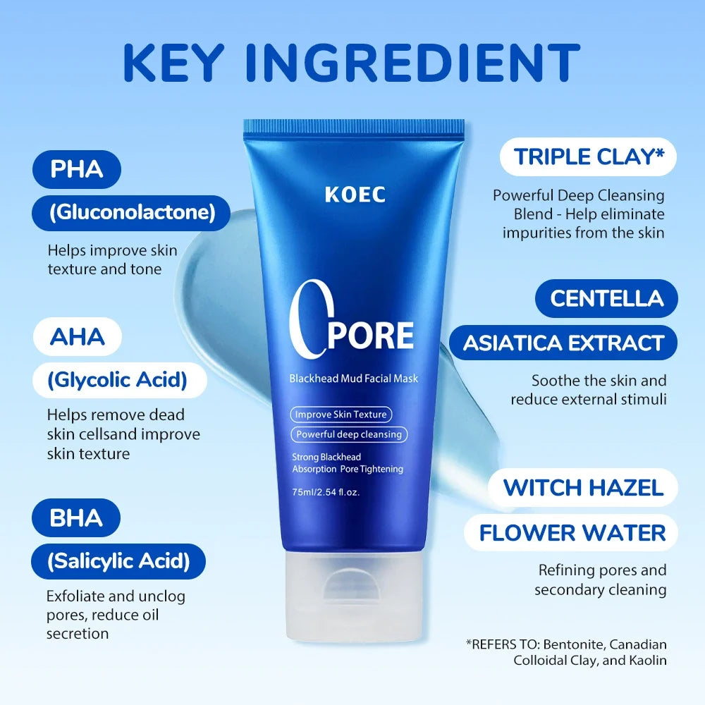 KOEC Zero Pore Blue Mud Mask 75 ml – image 5