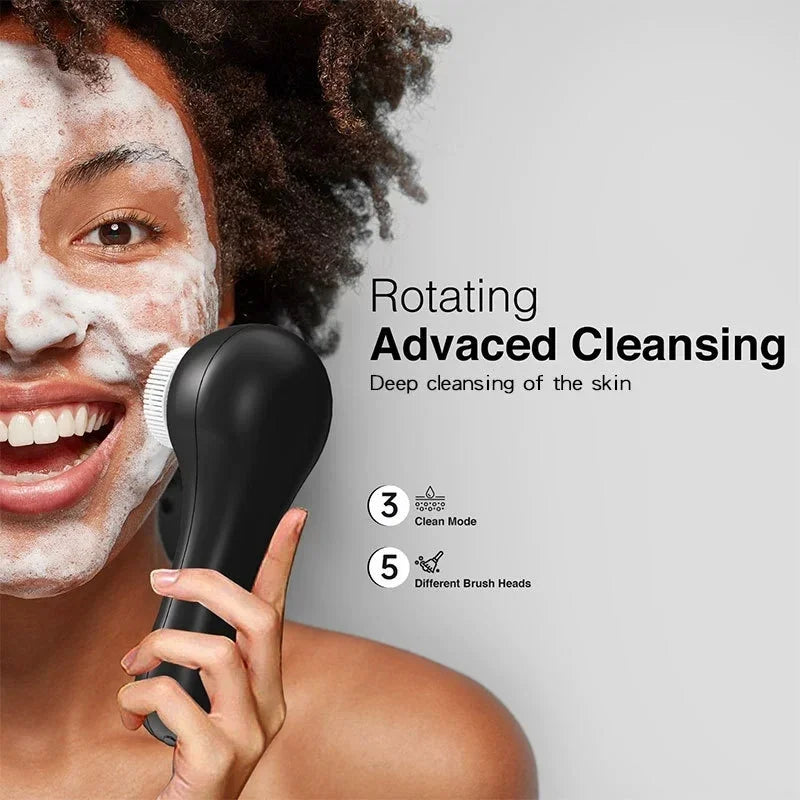 Electric Facial Cleansing Brush with 5 Heads – skin cleansing brushes, view 7