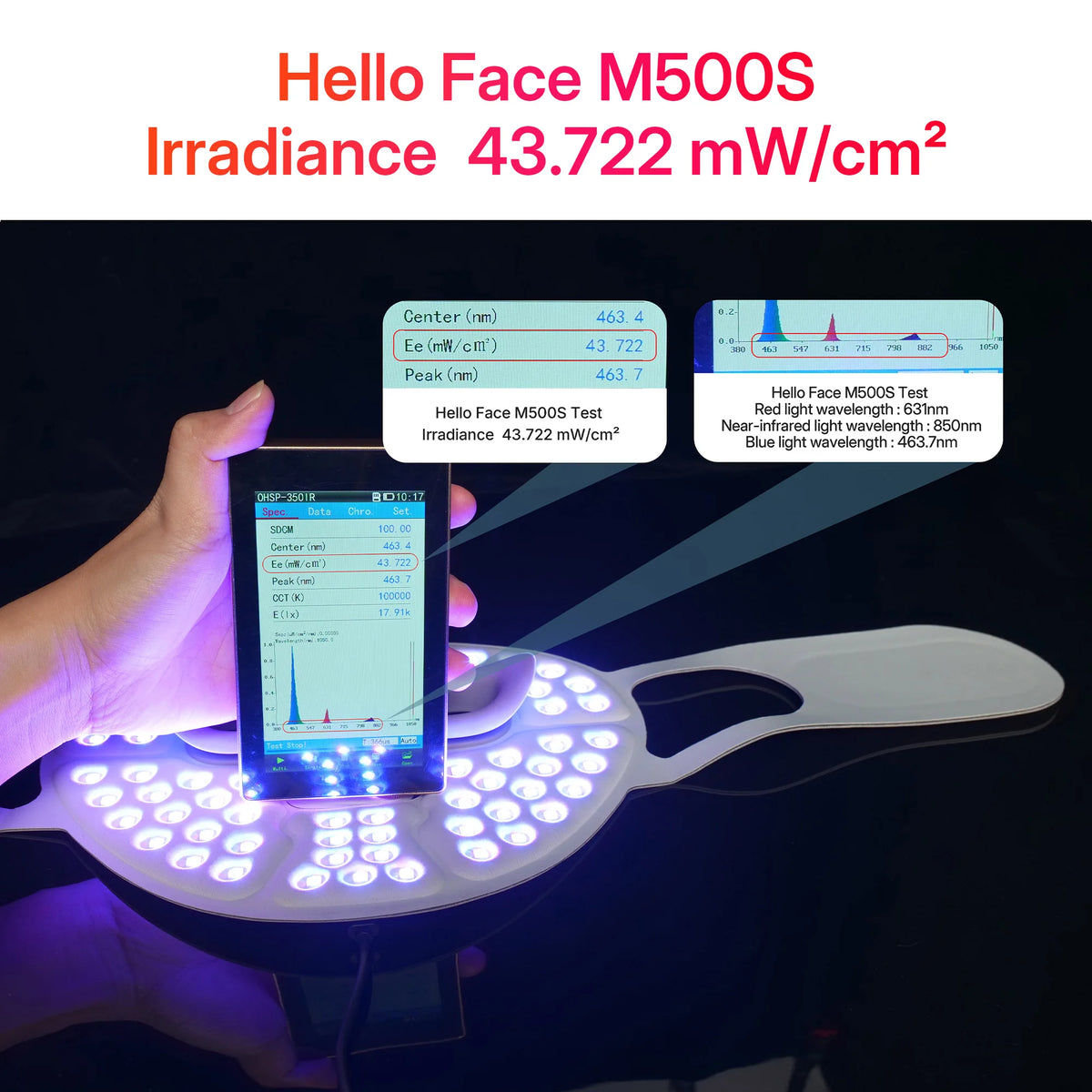 Hello Face M500 Wireless Red & Near-Infrared LED Face Mask – led light therapy devices, view 9