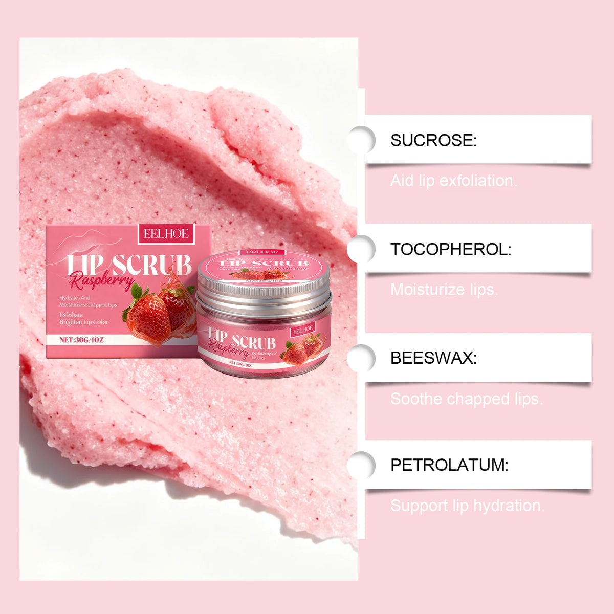 Strawberry Lip Scrub – lip scrubs, view 2