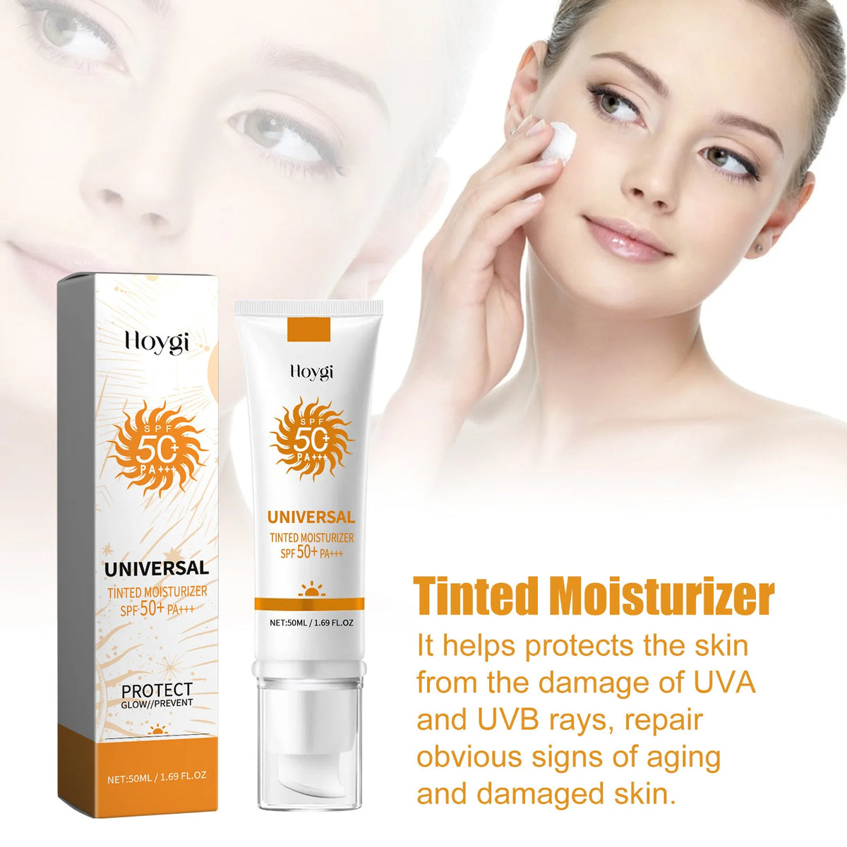 Hoygi All-in-One Tinted Sunscreen Cream SPF50+ – sunscreen, view 7