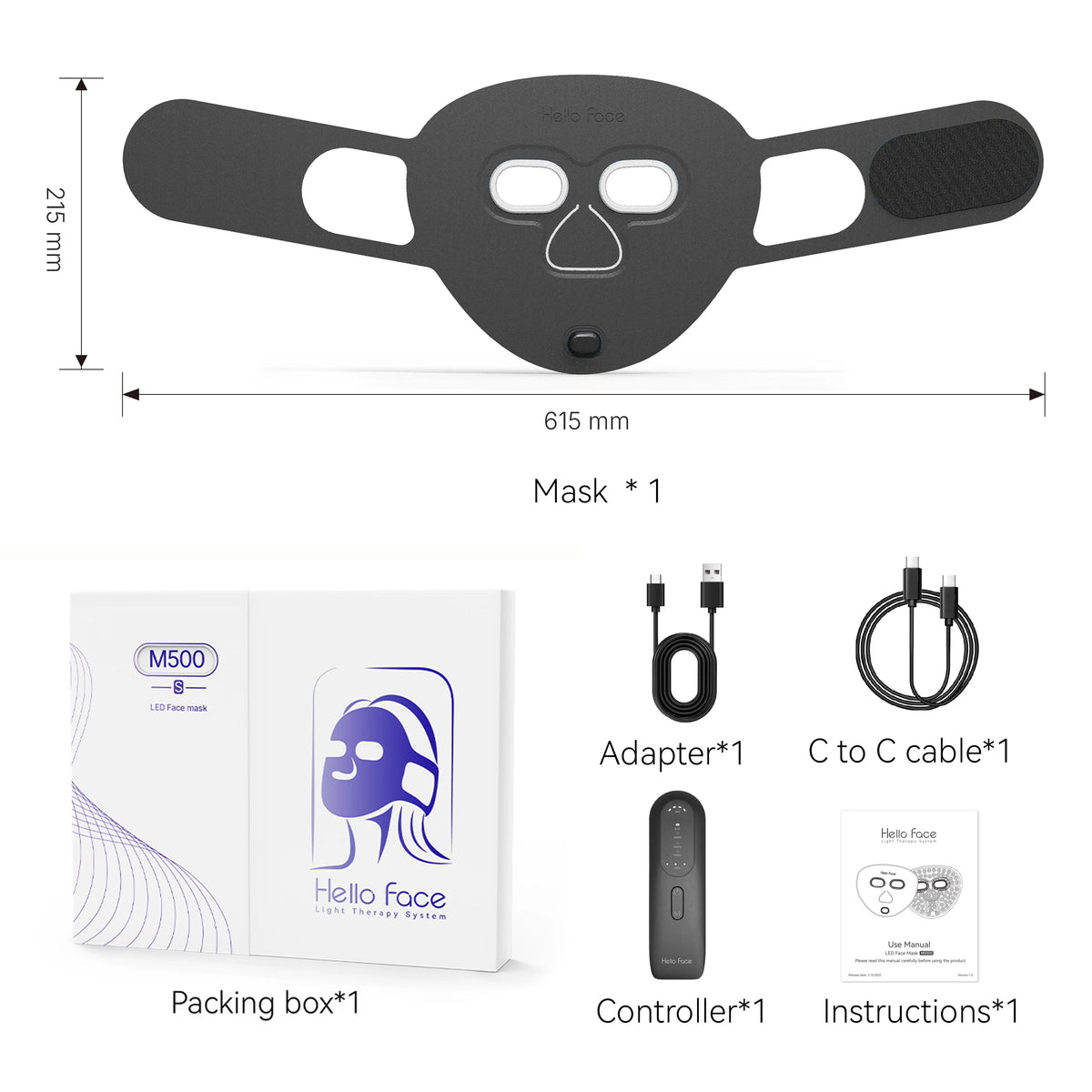 Hello Face M500 Wireless Red & Near-Infrared LED Face Mask – led light therapy devices, view 6
