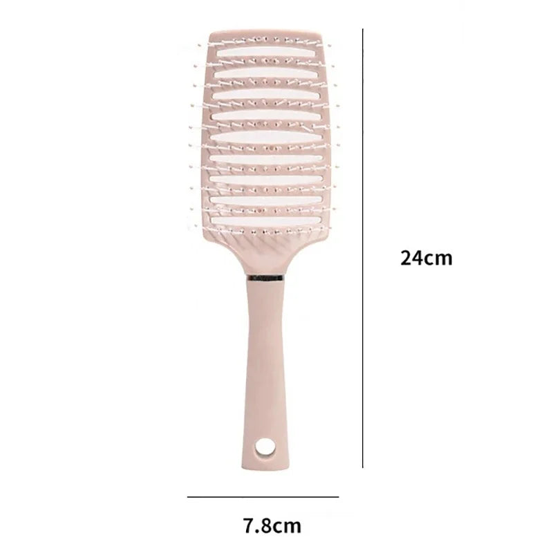 Vented Air Cushion Detangling Hairbrush (Pink)