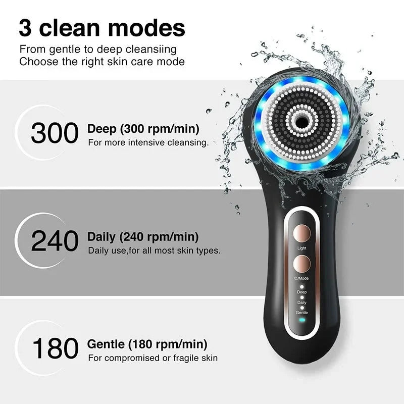 Electric Facial Cleansing Brush with 5 Heads – skin cleansing brushes, view 5