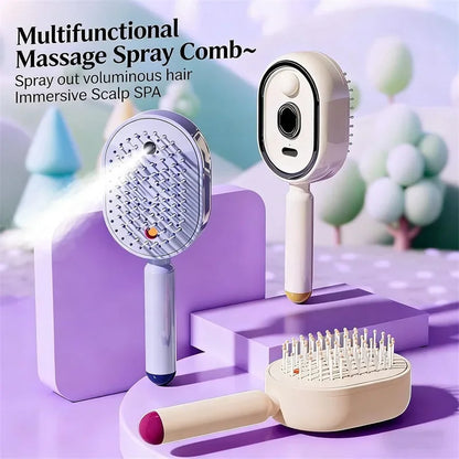 Rechargeable Mist Spray Hairbrush for Hair Oil & Detangling – combs & brushes, view 2