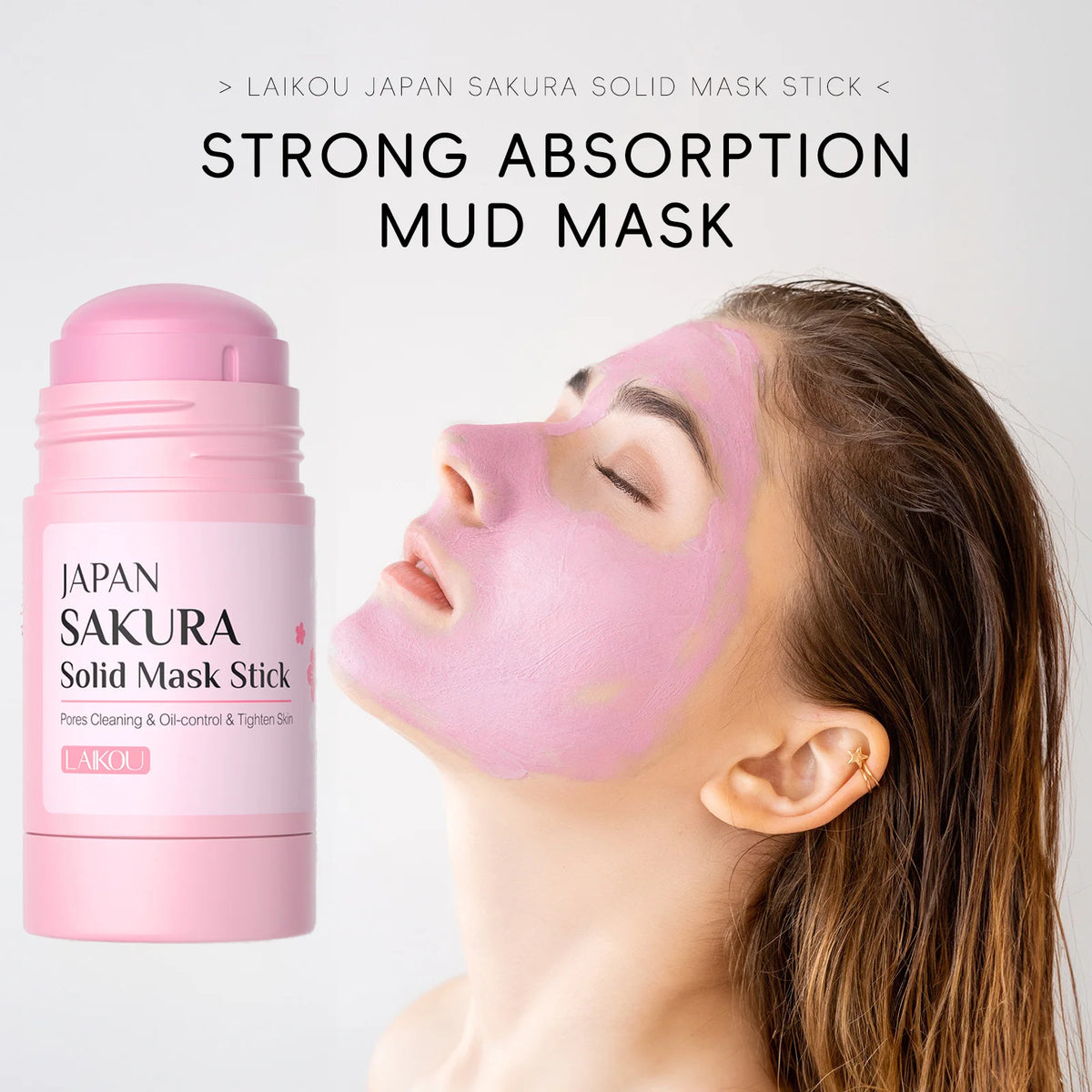 LAIKOU Sakura Mud Mask Stick – skin care masks & peels, view 3