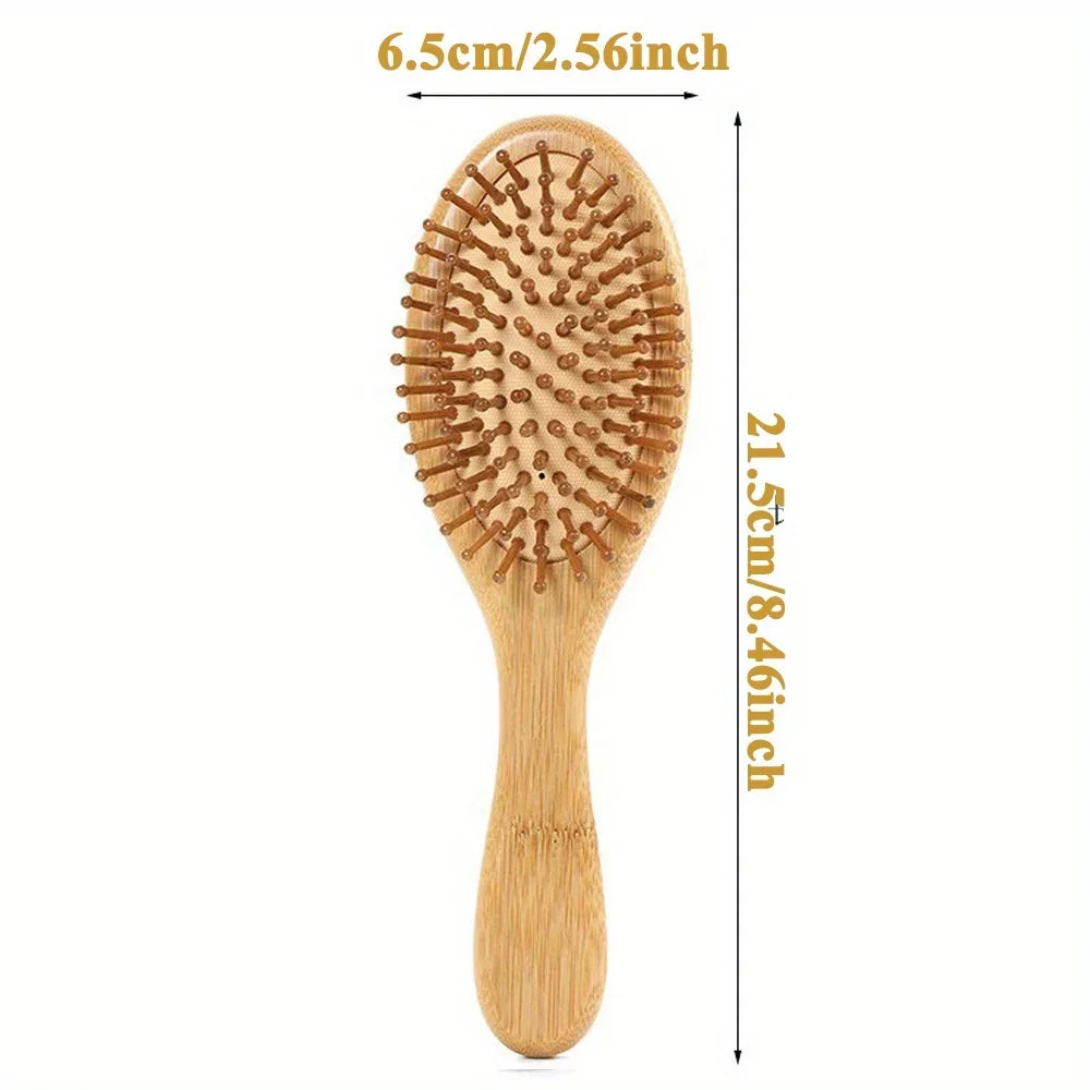 Natural Bamboo Paddle Hairbrush – combs & brushes, view 10