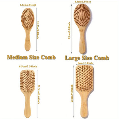 Natural Bamboo Paddle Hairbrush – combs & brushes, view 7