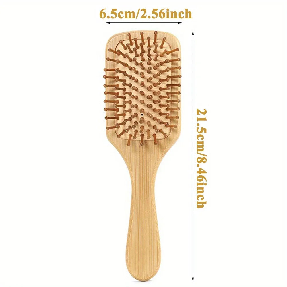 Natural Bamboo Paddle Hairbrush – combs & brushes, view 12