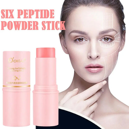 Six Peptide Balm Stick applied to the face