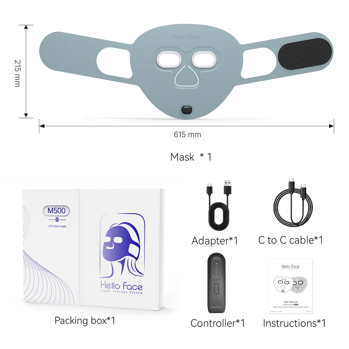 Hello Face M500 Wireless Red & Near-Infrared LED Face Mask – led light therapy devices, view 8