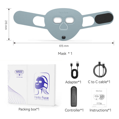 Hello Face M500 Wireless Red & Near-Infrared LED Face Mask – led light therapy devices, view 8