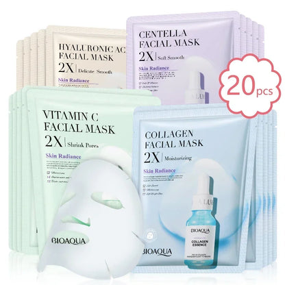 Hydrating Sheet Masks: Centella, Collagen, Hyaluronic Acid & Vitamin C – skin care masks & peels, view 9