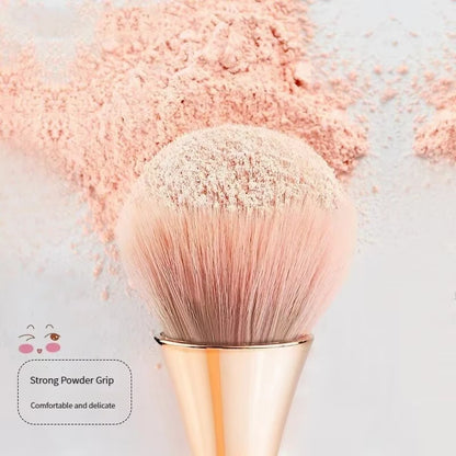 Rose Gold Fan Powder & Highlighter Brush – makeup brushes, view 2