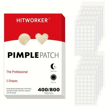 HITWORKER Day & Night Hydrocolloid Pimple Patches, 2 Sizes (400 patches) – Acne Patches, view 9