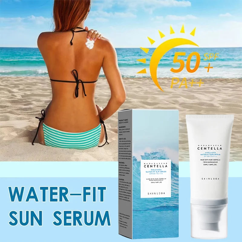 Centella Water-Fit Sun Serum SPF50+ for the beach