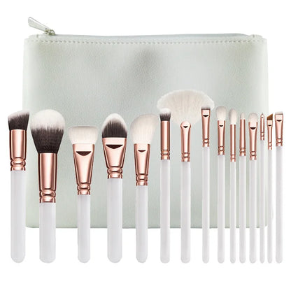 15-Piece Premium Makeup Brush Set with Case