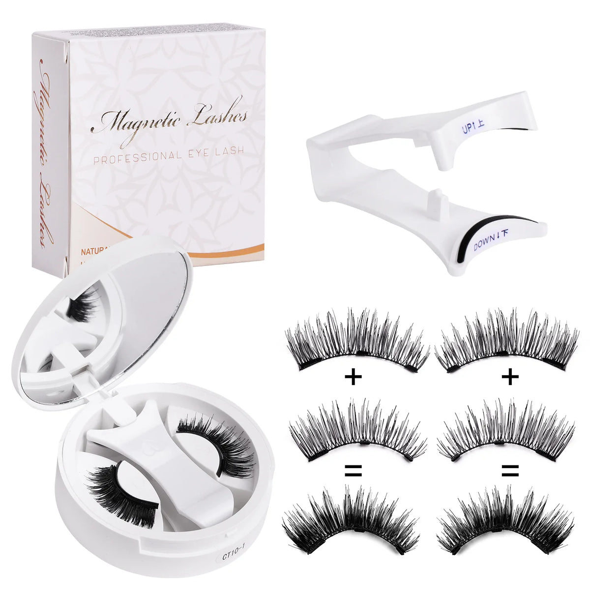 Reusable Magnetic Eyelashes Kit with Applicator (2 pairs) – False Eyelashes, view 5