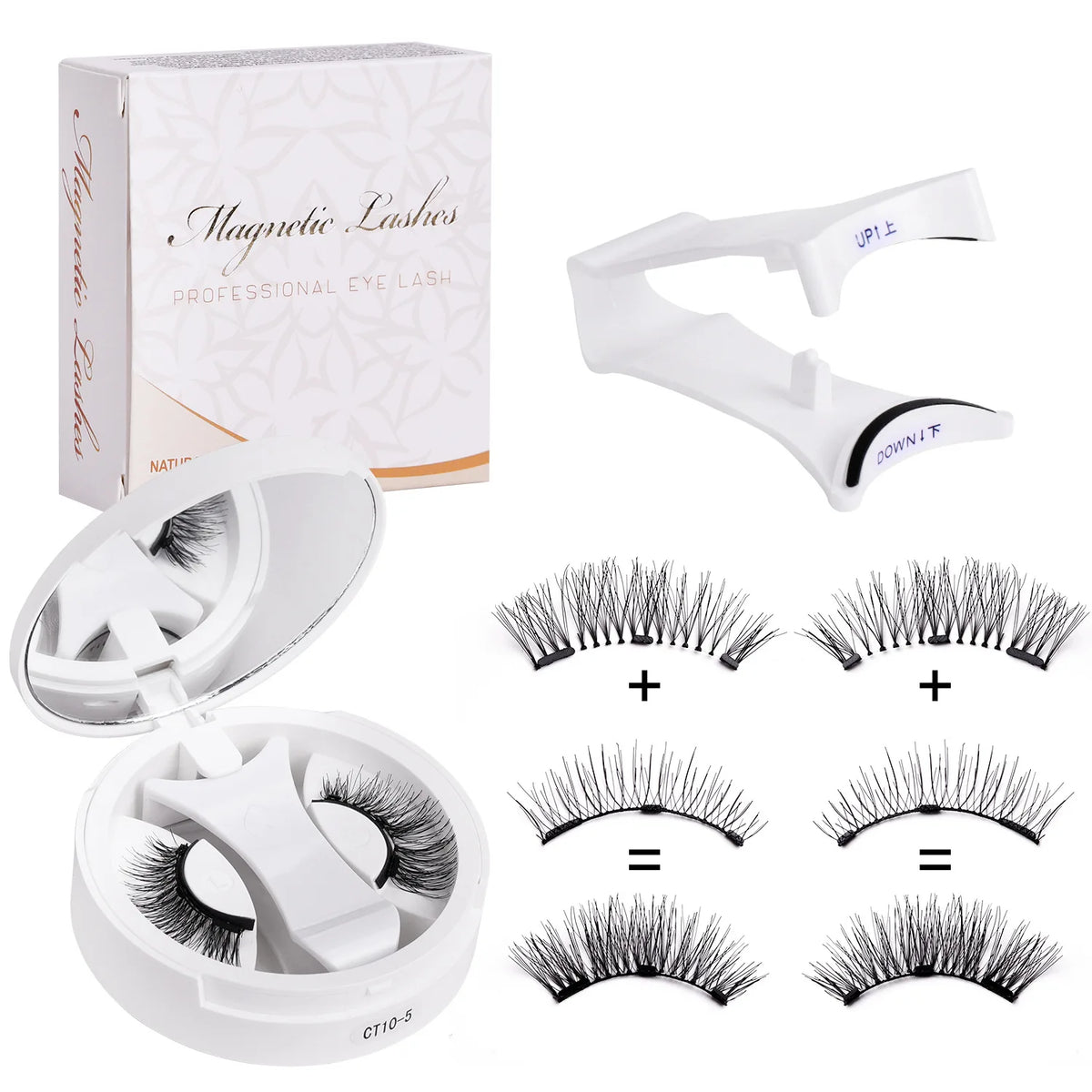 Reusable Magnetic Eyelashes Kit with Applicator (2 pairs) – False Eyelashes, view 7