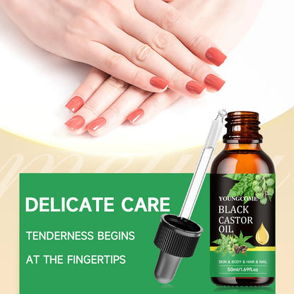YOUNGCOME Black Castor Oil for Hair, Body & Nails (30 ml) – Hair Oils, view 3