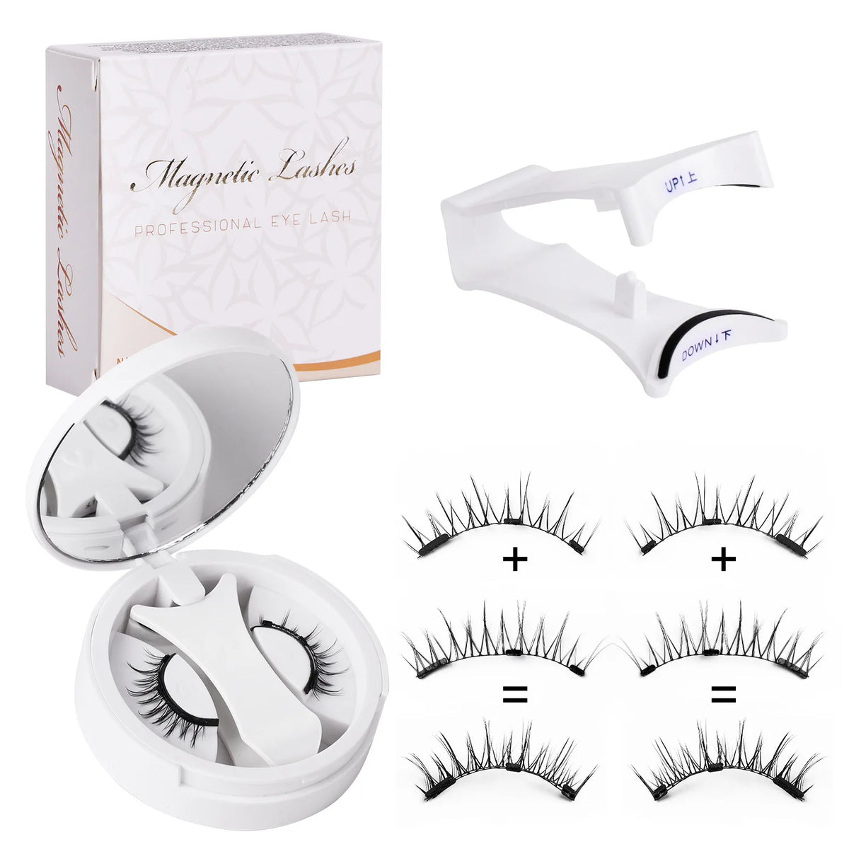 Reusable Magnetic Eyelashes Kit with Applicator (2 pairs) – False Eyelashes, view 4