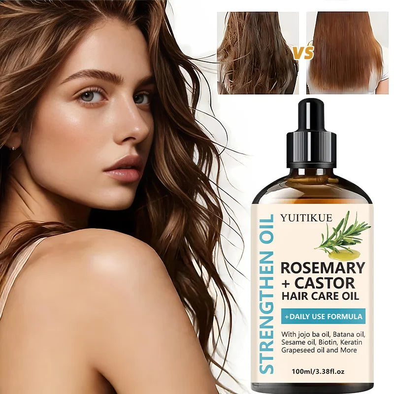 YUITIKUE Rosemary & Castor Hair Oil with Jojoba & Batana (100 ml) – Hair Oils, view 3