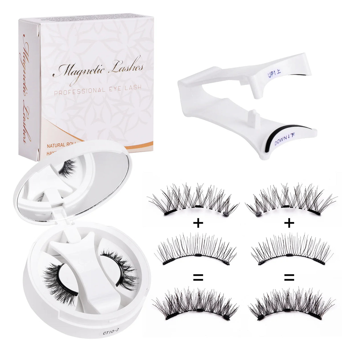 Reusable Magnetic Eyelashes Kit with Applicator (2 pairs) – False Eyelashes, view 6