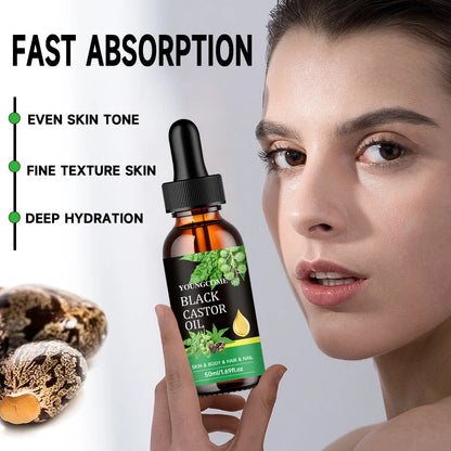 YOUNGCOME Black Castor Oil for Hair, Body & Nails (30 ml) – Hair Oils, view 6