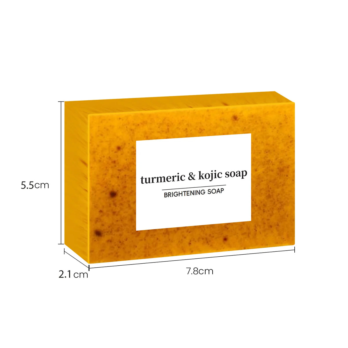 Turmeric & Kojic bar soap size 7.8 x 5.5 cm