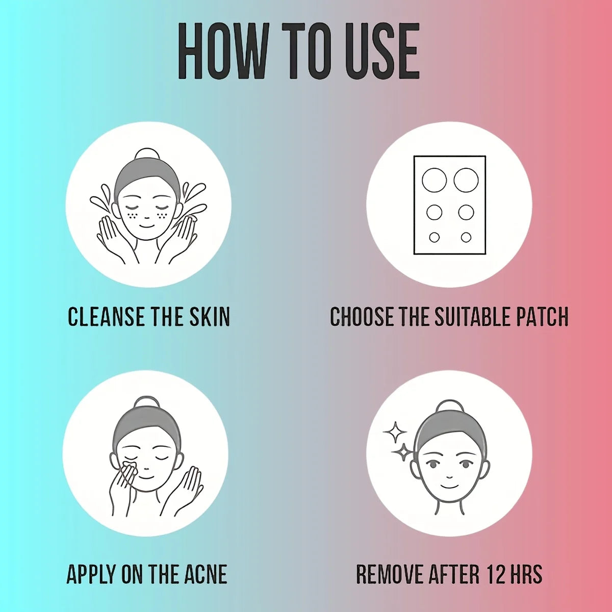HITWORKER star pimple patches colours