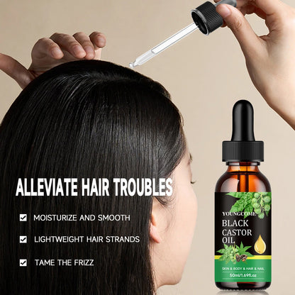 YOUNGCOME Black Castor Oil for Hair, Body & Nails (30 ml) – Hair Oils, view 5