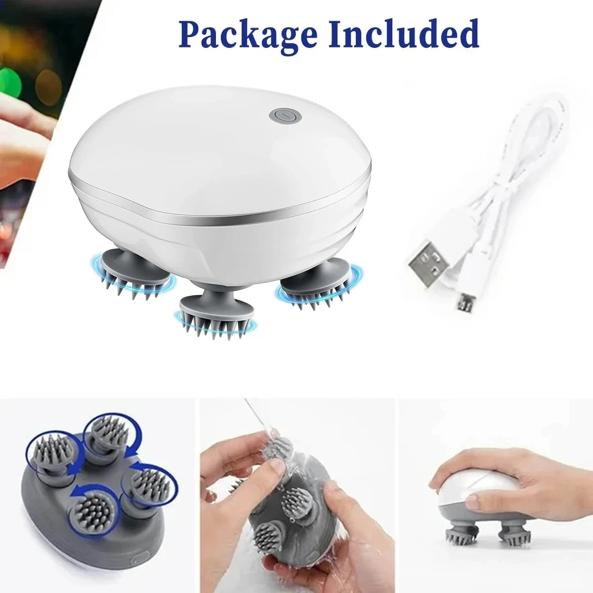 Waterproof Scalp Massager with Adjustable Speed – view 4