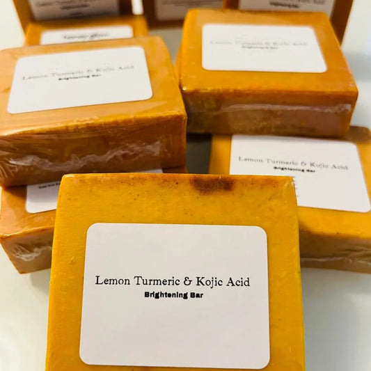 Turmeric bar soap lather