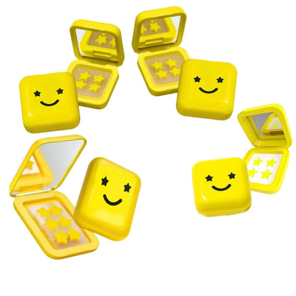 Yellow star pimple patches on skin