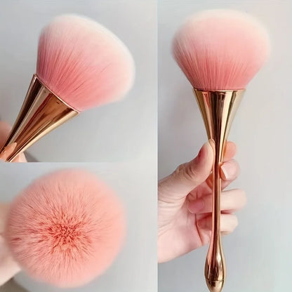 Rose Gold Fan Powder & Highlighter Brush – makeup brushes, view 3