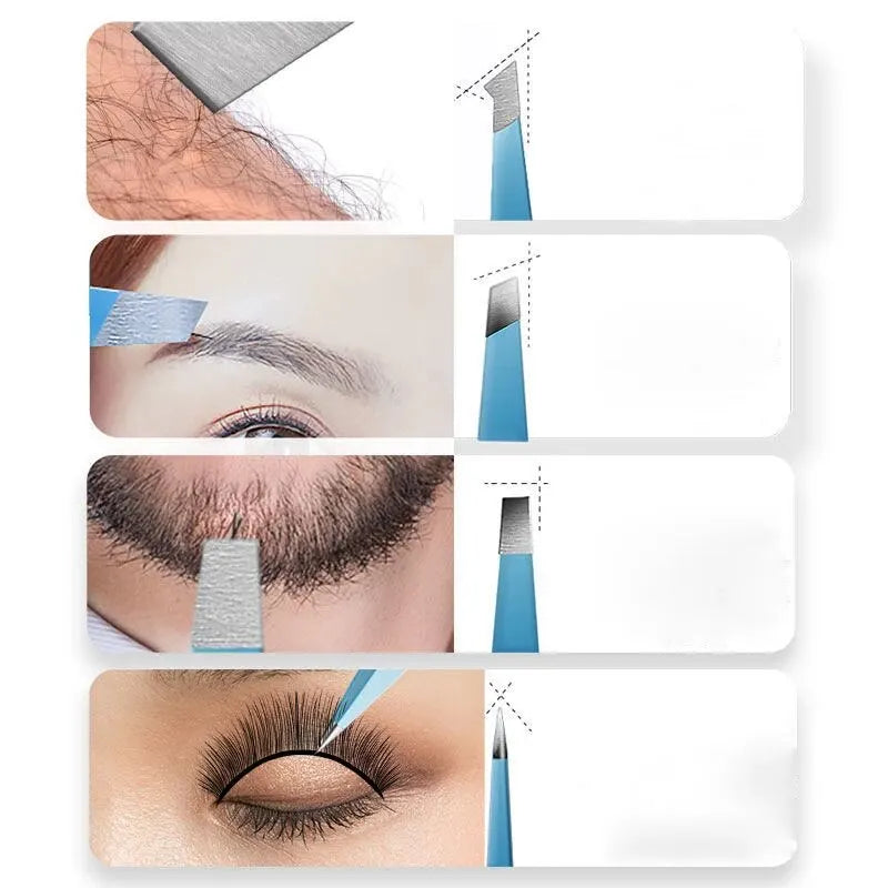 Precision Eyebrow Tweezer Set (4 pcs)