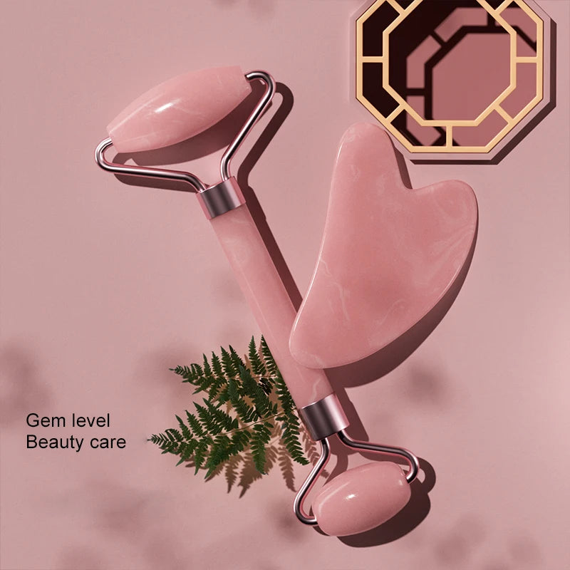 Face Roller & Gua Sha Massage Set