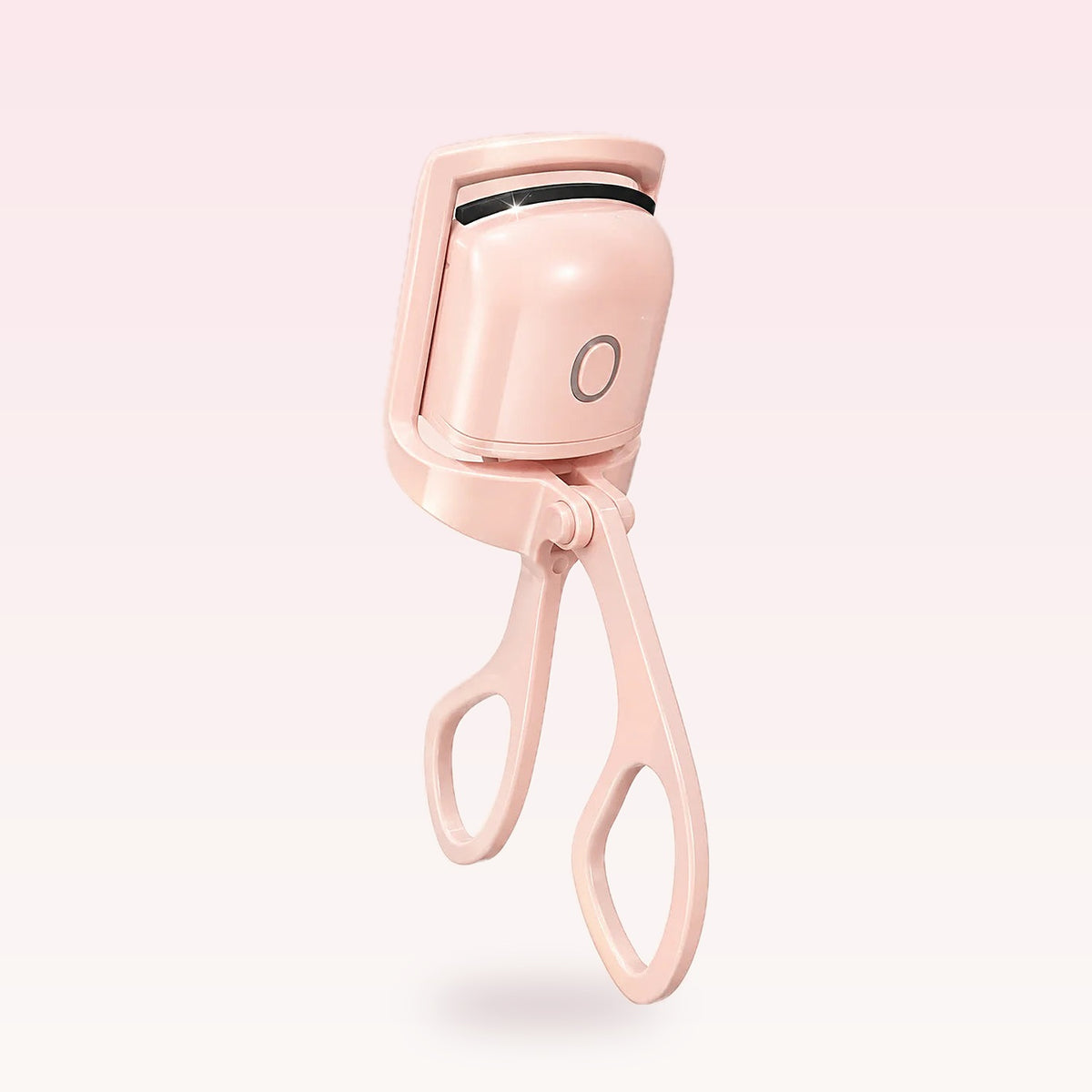 Heated eyelash curler with 2 heat settings in pink