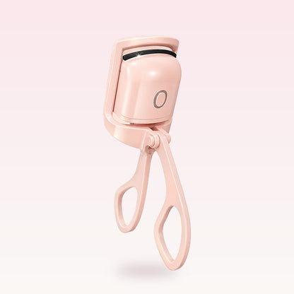 Heated eyelash curler with 2 heat settings in pink