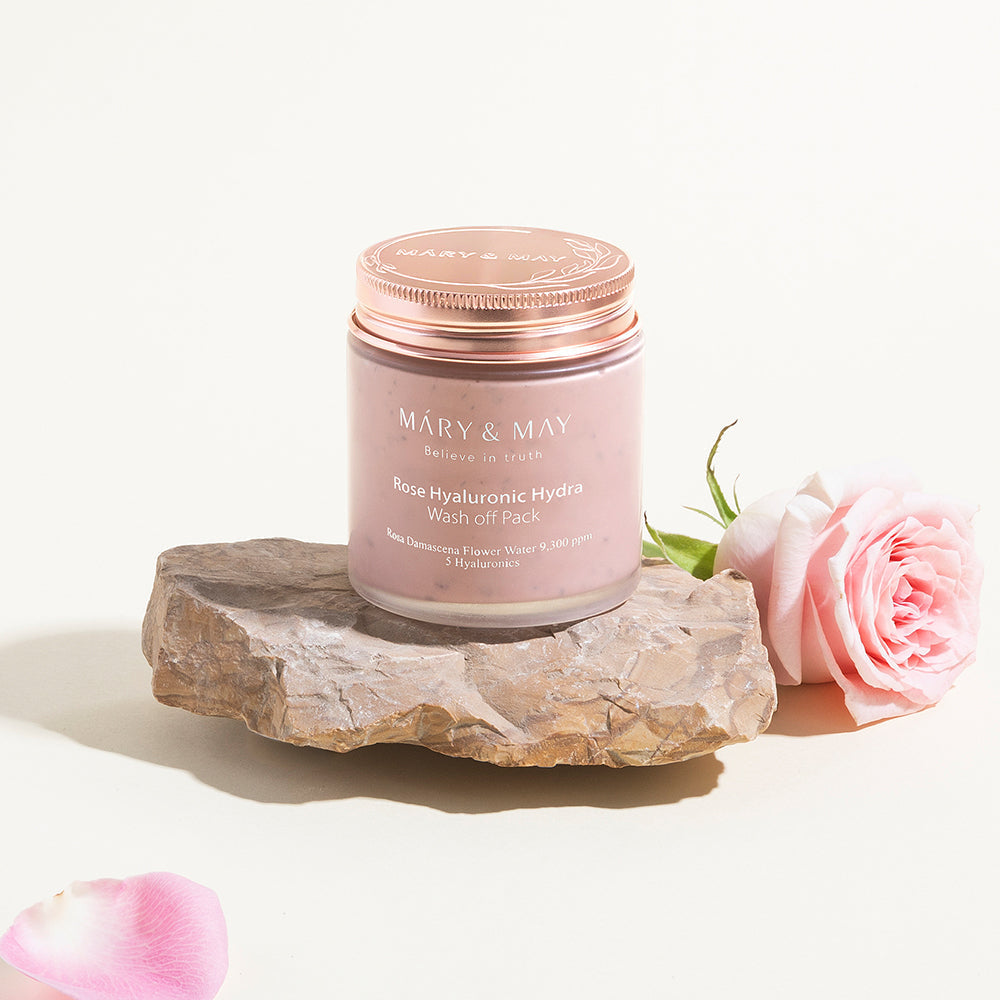 MARY & MAY Vegan Rose Hyaluronic Hydra Wash off Pack 125 g – Skin Care Masks & Peels, view 2