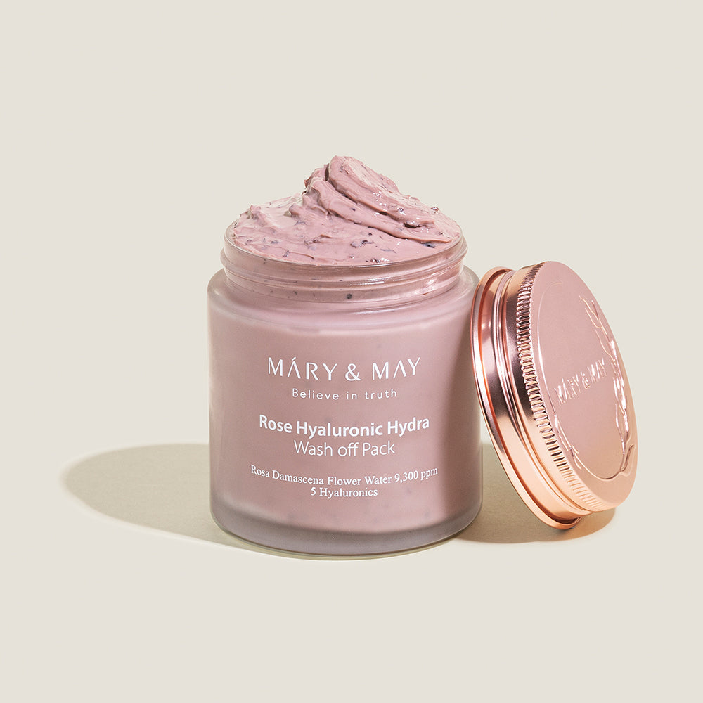 MARY & MAY Vegan Rose Hyaluronic Hydra Wash off Pack 125 g – Skin Care Masks & Peels, view 3