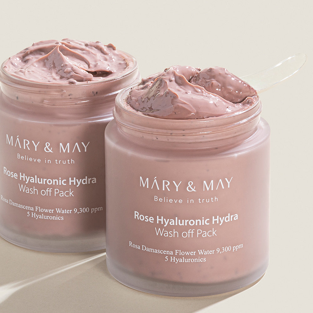 MARY & MAY Vegan Rose Hyaluronic Hydra Wash off Pack 125 g – Skin Care Masks & Peels, view 4