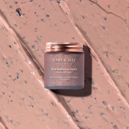 MARY & MAY Vegan Rose Hyaluronic Hydra Wash off Pack 125 g – Skin Care Masks & Peels, view 5