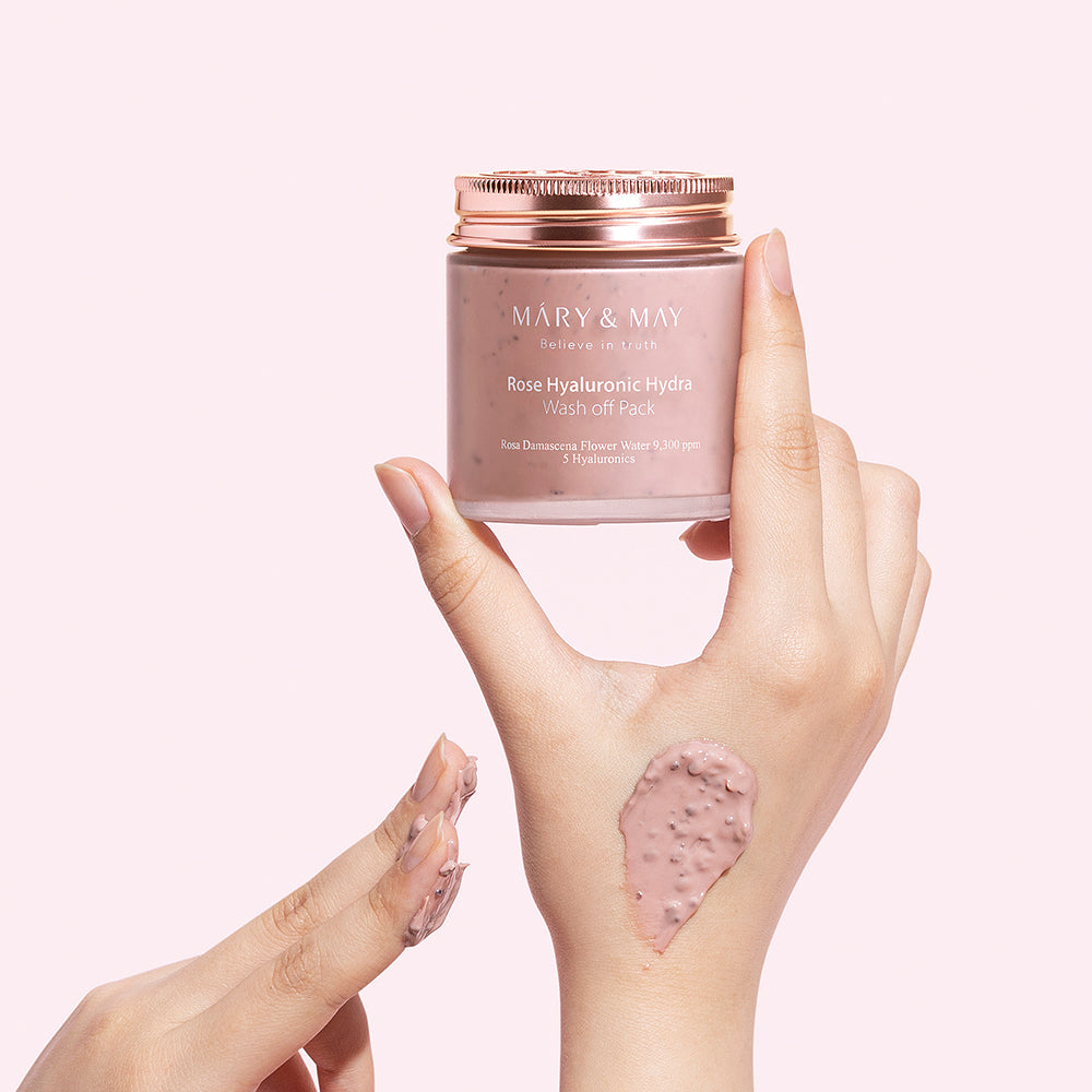 MARY & MAY Vegan Rose Hyaluronic Hydra Wash off Pack 125 g – Skin Care Masks & Peels, view 7