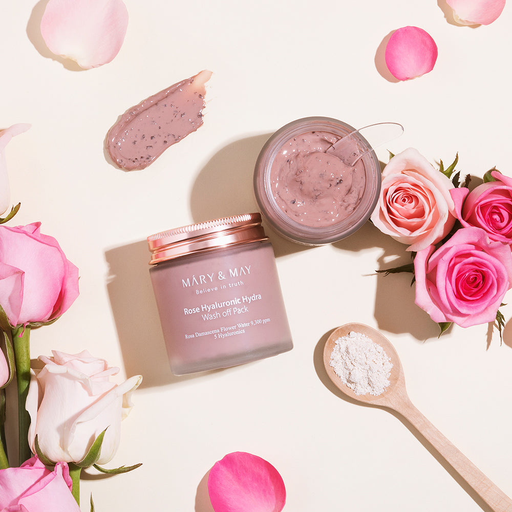MARY & MAY Vegan Rose Hyaluronic Hydra Wash off Pack 125 g – Skin Care Masks & Peels, view 9