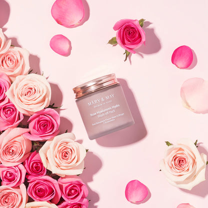 MARY & MAY Vegan Rose Hyaluronic Hydra Wash off Pack 125 g – Skin Care Masks & Peels, view 8