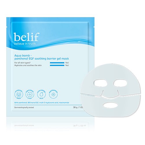 belif Aqua Bomb Panthenol EGF Soothing Barrier Gel Mask 30 ml x 5 – Skin Care Masks & Peels, view 3