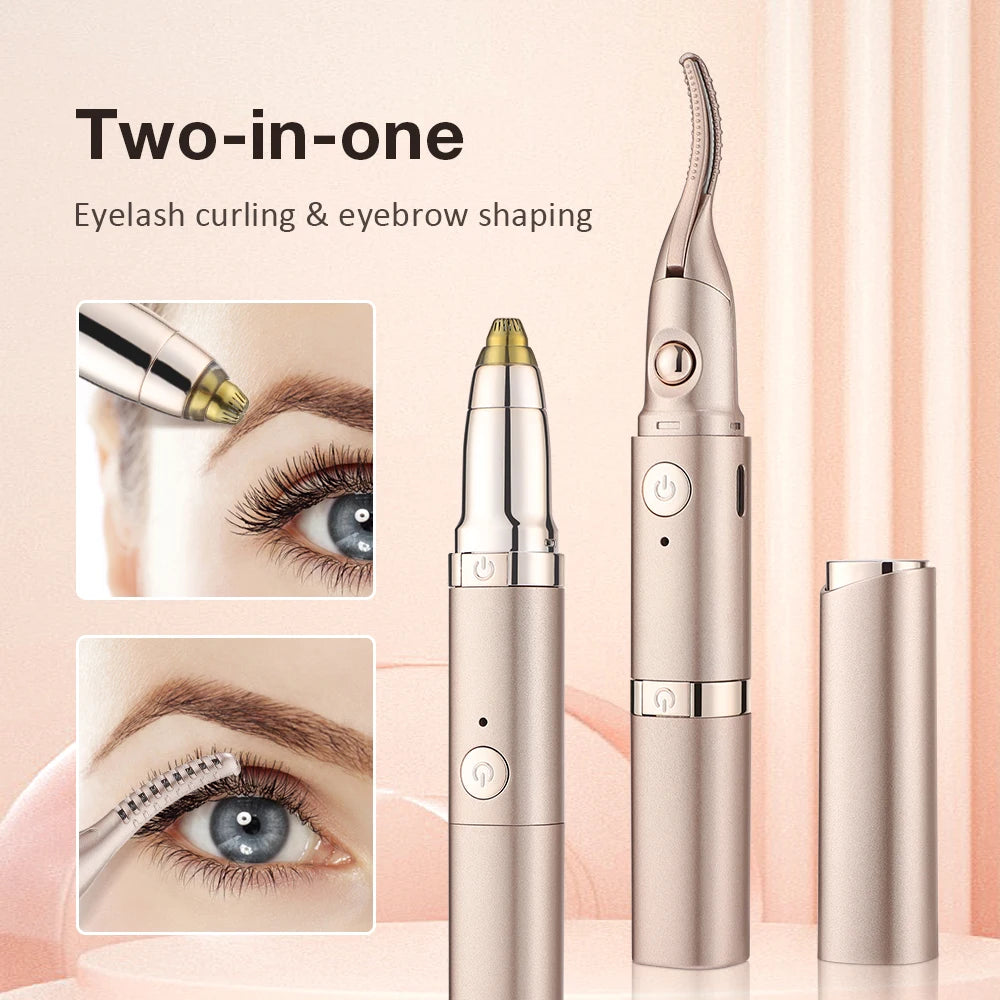 2-in-1 Electric Brow Trimmer & Heated Eyelash Curler – eyelash curlers, view 6